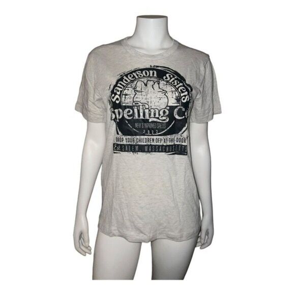 Bella + Canvas Womens Sanderson Sisters Spelling Co T-Shirt Gray Large EUC - Picture 3 of 8